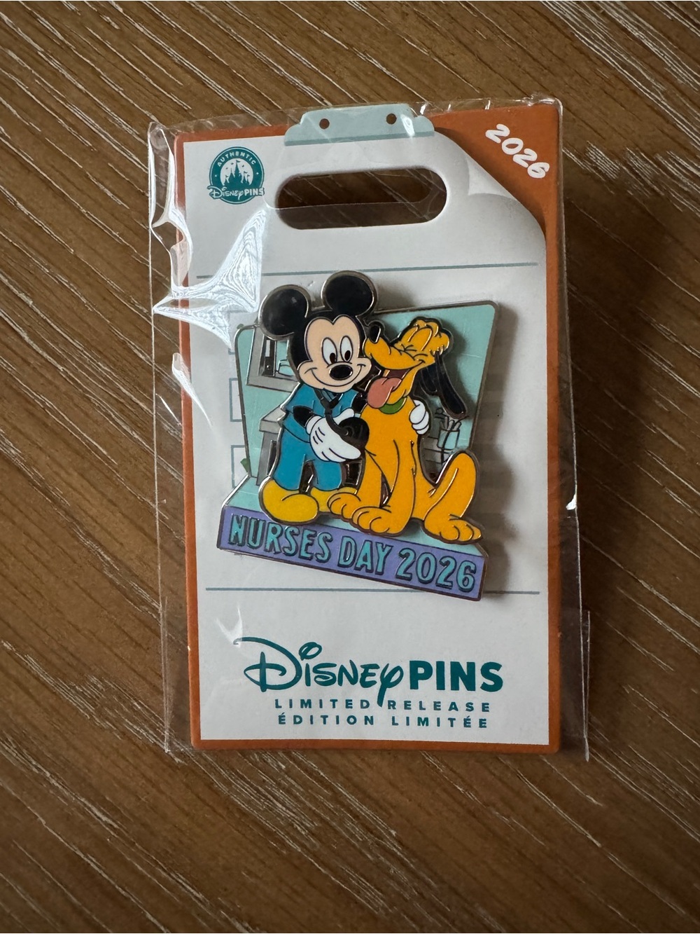 Mickey Mouse and Pluto Disney Nurse's Day 2026 Pin – Limited Release